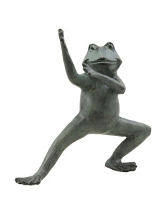 Estatua de Jardín Rana Tai Chi Kung Fu Ebros Gift 20.96 cm
