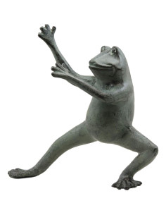 Estatua de Jardín Rana Tai Chi Kung Fu Ebros Gift 20.96 cm 2