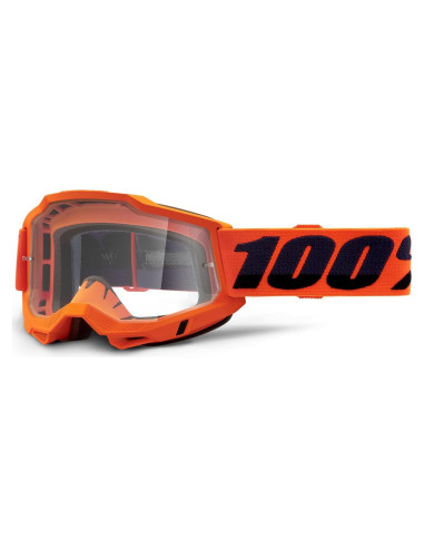 Gafas de Motocross 100% Accuri 2 Neón Naranja Lente Clara