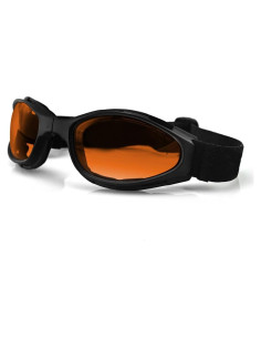 Gafas de Protección Bobster Crossfire, Marco Negro Mate, Lente Ámbar