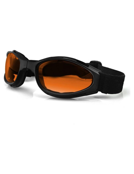 Gafas de Protección Bobster Crossfire, Marco Negro Mate, Lente Ámbar