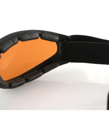 Gafas de Protección Bobster Crossfire, Marco Negro Mate, Lente Ámbar