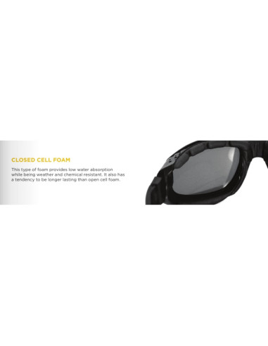 Gafas de Protección Bobster Crossfire, Marco Negro Mate, Lente Ámbar