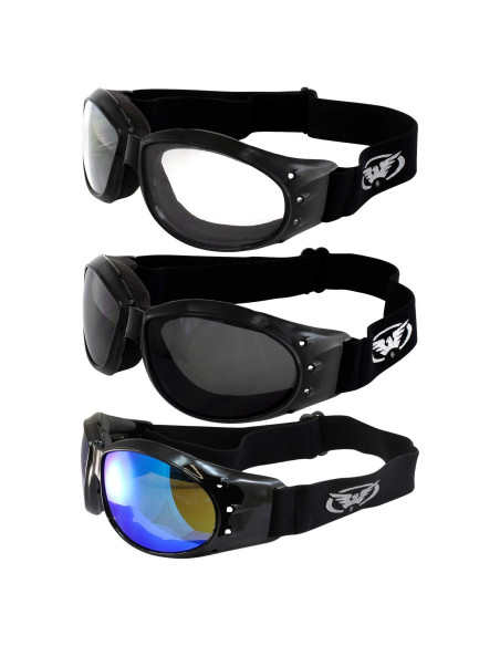 Gafas de Motocicleta Global Vision Red Baron con Lente Espejo