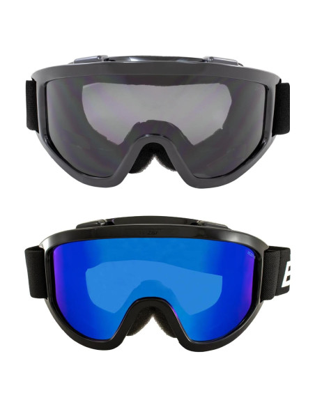Gafas de motociclismo Birdz Vulture Z87.1+ con lentes espejo