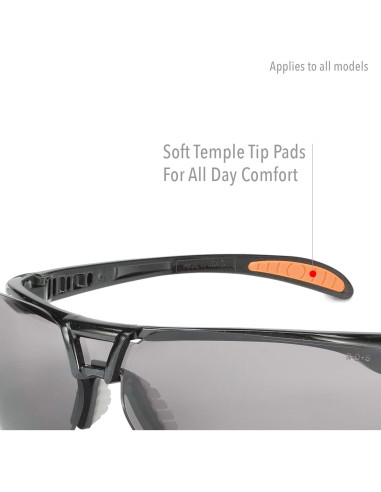 Gafas de Seguridad Uvex Protégé S4200X, Marco Negro Metálico