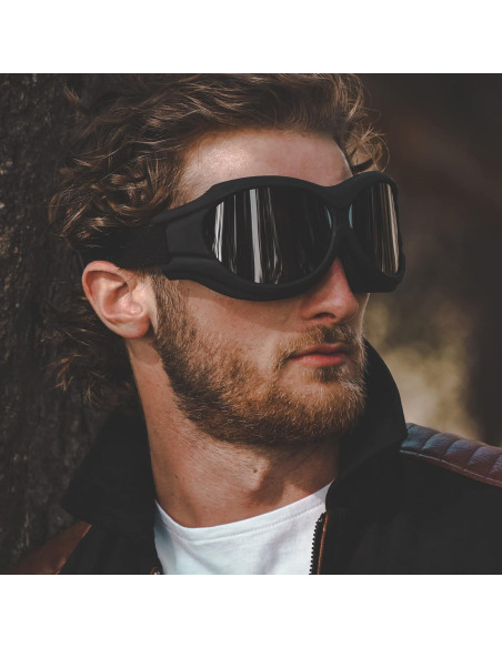 Gafas de Motocicleta Birdz Buzzard con Lentes Transparentes y Ahumados