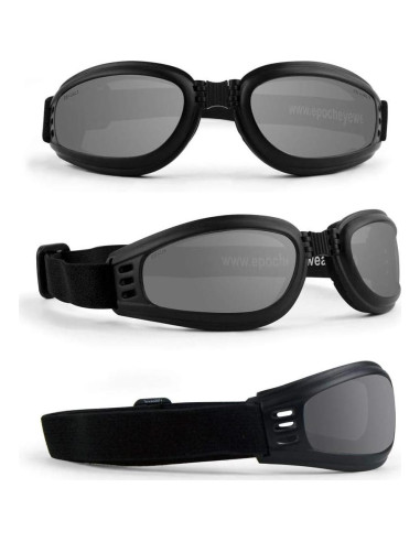 Gafas de Motocicleta Plegables Epoch con Lentes Claros y Ahumados
