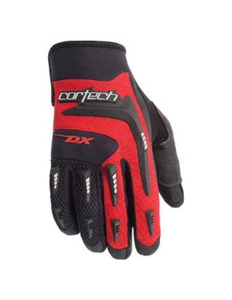 Guantes de Motocicleta Cortech DX 2 Juveniles Textil Negro/Rojo T5