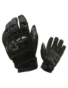 Guantes de Motocicleta Olympia 734 con Protector Digital - Negro Grande