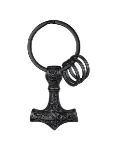 Llave de Thor Mjolnir FaithHeart para hombres, llavero acero inoxidable