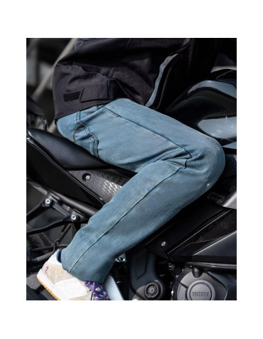 Pantalones de Motocicleta ILM PJN1 con Armadura CE Azul Claro