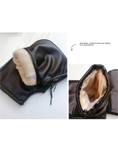 Guantes de Manillar de Motocicleta ZXDdxjiu Negros Impermeables