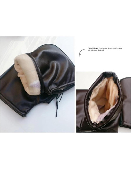 Guantes de Manillar de Motocicleta ZXDdxjiu Negros Impermeables