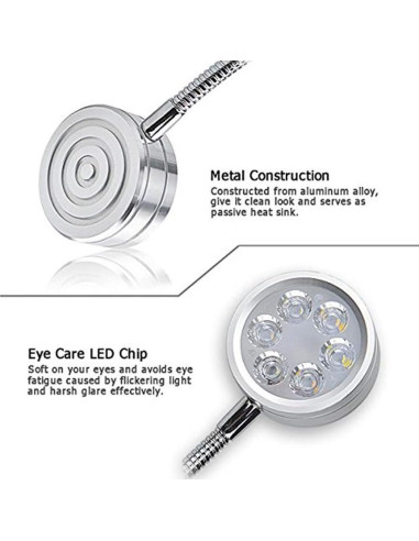 Lámpara de Lectura LED Lysed 3W Luz Natural Montaje en Pared