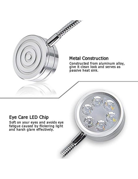 Lámpara de Lectura LED Lysed 3W Luz Natural Montaje en Pared