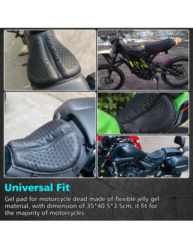 Cojín de Asiento de Gel SUNPIE para Motocicleta Universal 40.6x34.8cm
