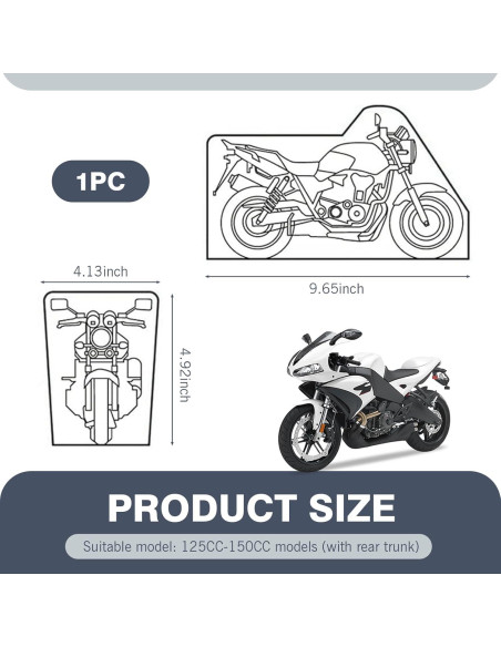 Cubierta de Motocicleta Zeathery HERYCZ3333SI Impermeable