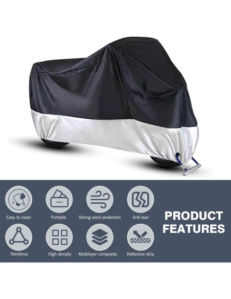 Cubierta de Motocicleta Zeathery HERYCZ3333SI Impermeable