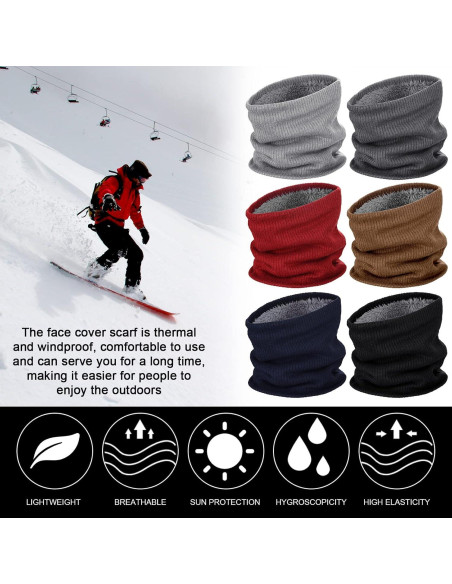 Gaiters de Cuello de Invierno SATINIOR 6 Piezas Forro Polar