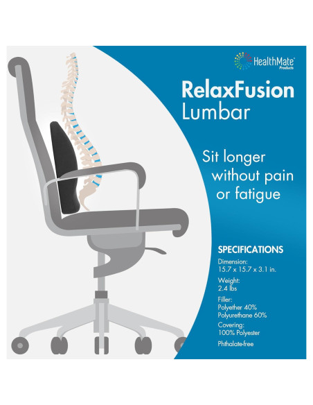 Almohadilla Lumbar Wagan IN9112 Espuma Viscoelástica y Gel