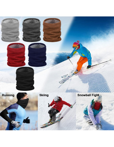 Gaiters de Cuello de Invierno SATINIOR 6 Piezas Forro Polar