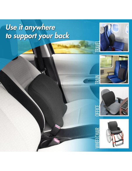 Almohadilla Lumbar Wagan IN9112 Espuma Viscoelástica y Gel