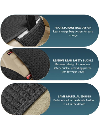 Funda de Asiento de Coche MLY 2 Piezas Transpirable Antideslizante