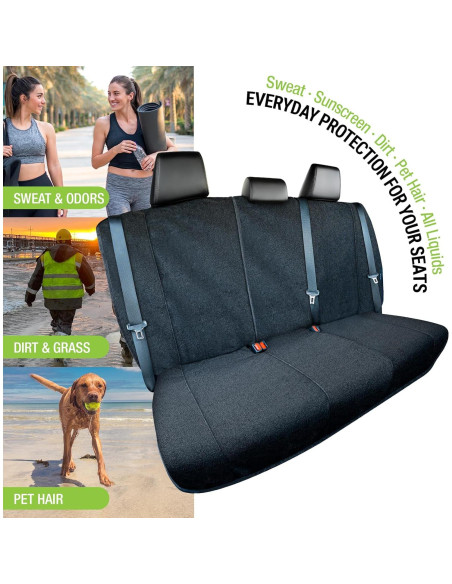 Funda de Toalla para Asiento Trasero Season Guard - Negro