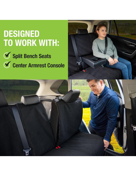 Funda de Toalla para Asiento Trasero Season Guard - Negro