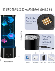 Lámpara de Medusa LED COM4SPORT 30.5 cm 17 Colores Efecto 2