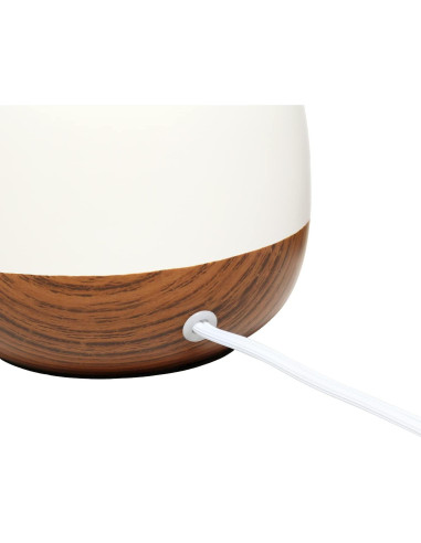Lámpara de Mesa Diseños Simples LT2078-DWW Madera Oscura/Blanco