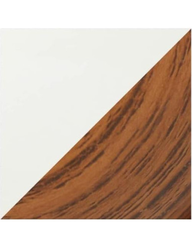 Lámpara de Mesa Diseños Simples LT2078-DWW Madera Oscura/Blanco