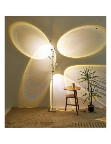 Lámpara de pie proyector atardecer RaGiBow 5 cabezales LED