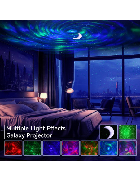 Proyector de Estrellas MRSCOZ con Altavoz Bluetooth y Ruido Blanco
