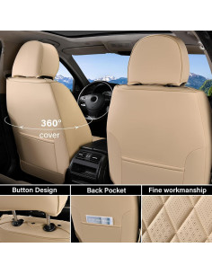 Cubiertas de Asiento Delantero Coverado SCU030 Beige 2-Pack 2