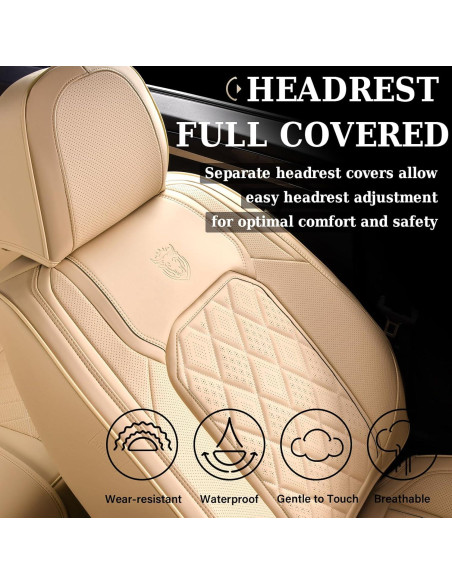 Cubiertas de Asiento Delantero Coverado SCU030 Beige 2-Pack