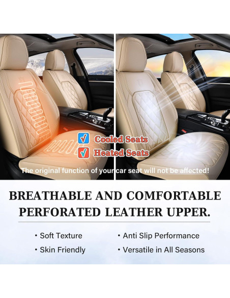 Cubiertas de Asiento Delantero Coverado SCU030 Beige 2-Pack