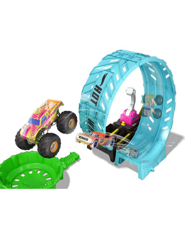 Set de Juego Hot Wheels Monster Trucks Brillo en la Oscuridad