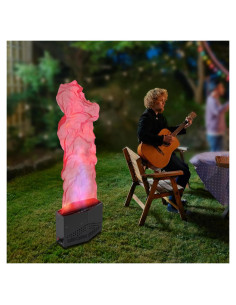 Lámpara de Fuego Falso Eléctrica 1.5m 24 LED para Decoración