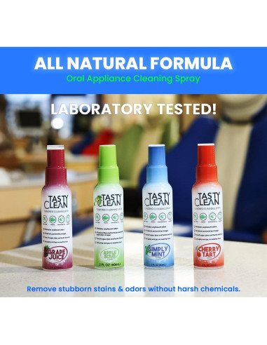 Limpiador Multiuso Tasty Clean 60ml Sabor Manzana para Dentaduras