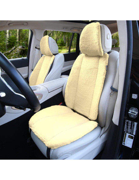 Cojines de Asiento FH Group Beige - Fundas Universales para Auto