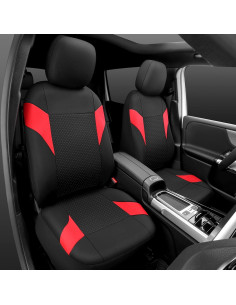 Cubiertas de Asiento CAR-GRAND ZT227 Tela Lavable Negro y Rojo 2