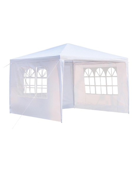 Carpa Plegable 3 Paredes Laterales MELOOLM 3x3m Blanca