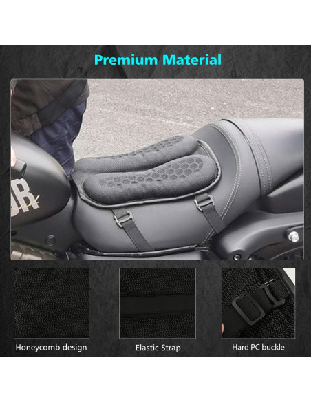 Cojín de Asiento de Gel SUNPIE Universal para Motocicleta