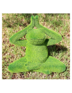 Estatua de Jardín Rana de Yoga Buda Meditador Ebros 23 cm