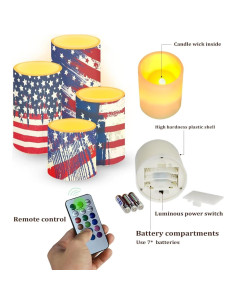 Velas LED Sin Llama con Control Remoto - 4 Tamaños y Colores 2