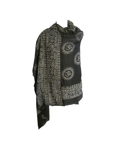 Chal de Oración Om Mantra Yoga 100% Algodón 114x178 cm