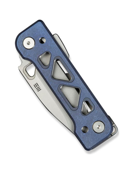 Cuchillo de bolsillo WeKnife Tyro, acero CPM 20CV, titanio azul