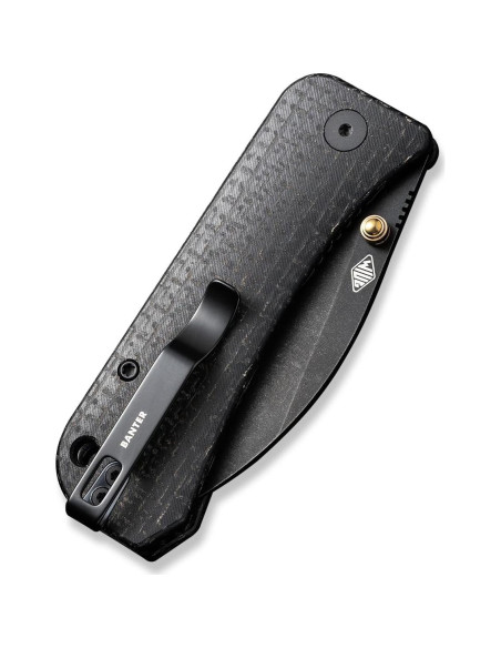 Cuchillo de bolsillo WeKnife Banter Wharncliffe 72.5mm Negro